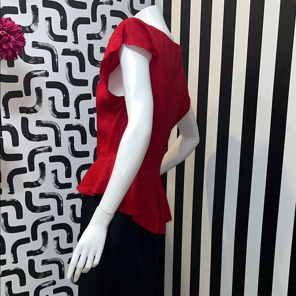 All That Jazz Red Dress with Black Dots - Picture 5 of 6